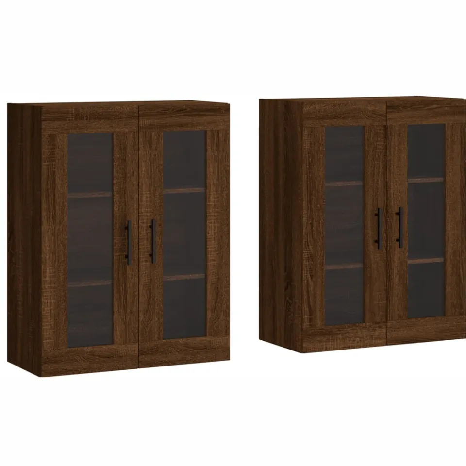 vidaXL Hangkasten 2 st bewerkt hout bruin eikenkleur, foto 3
