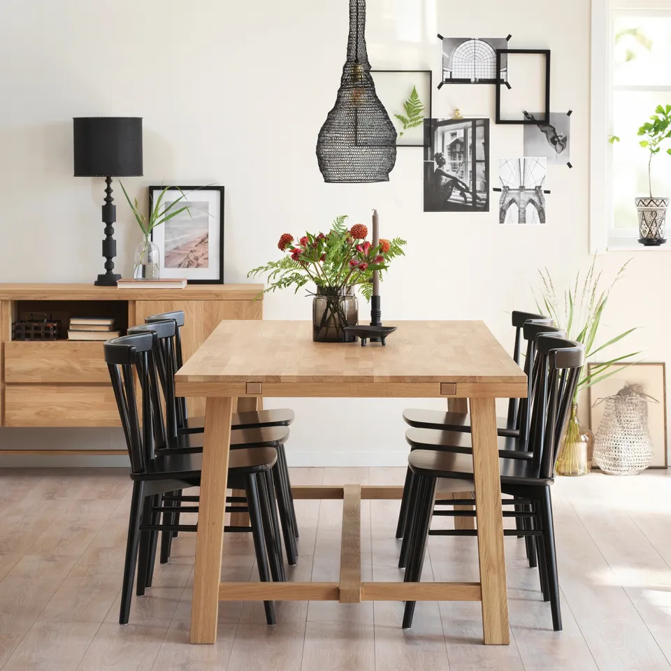 Rowico Home Brooklyn verlengbare houten eettafel naturel - 170 x 95 cm, foto 4