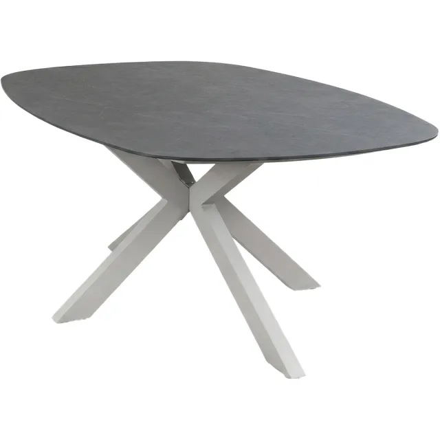 Madison Deens ovale tuintafel Barletta 180 cm | 4 personen | Desert Pearl/Camel | Kunststof & aluminium
