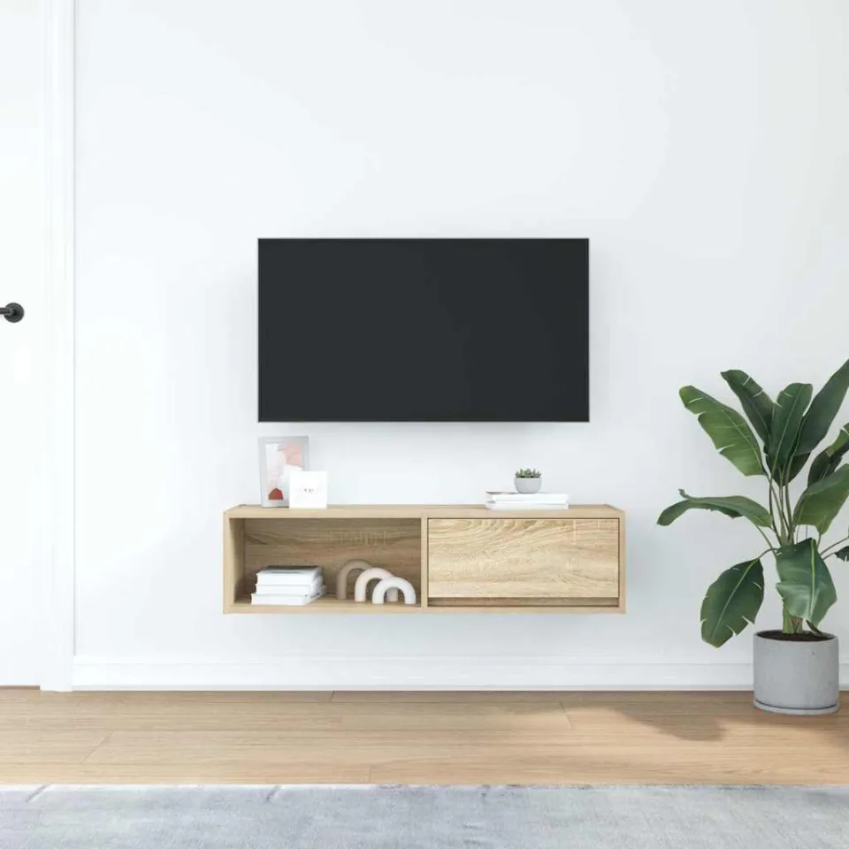 vidaXL Tv-meubel 100x31x25,5 cm bewerkt hout sonoma eikenkleurig, foto 3
