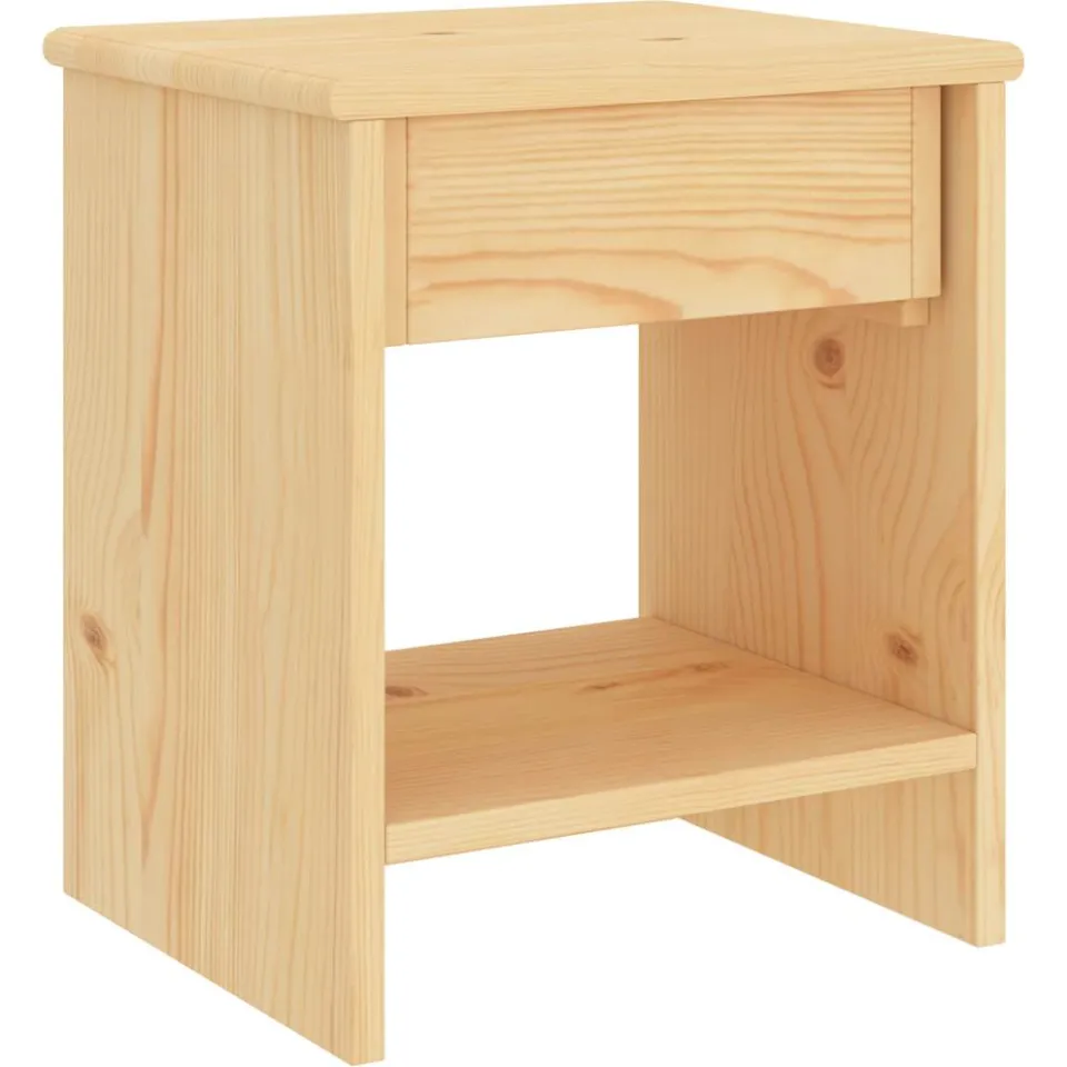 vidaXL Nachtkastje 35x30x40 cm massief grenenhout naturel Bruin