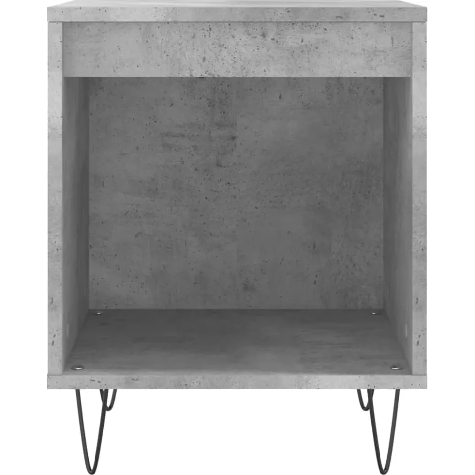 vidaXL Nachtkastje 40x35x50 cm bewerkt hout betongrijs