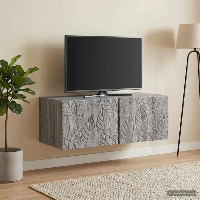vidaXL Wandbeugel TV-kast 78,5 x 41 x 30 cm Grijs Sonoma Bewerkt hout, foto 2