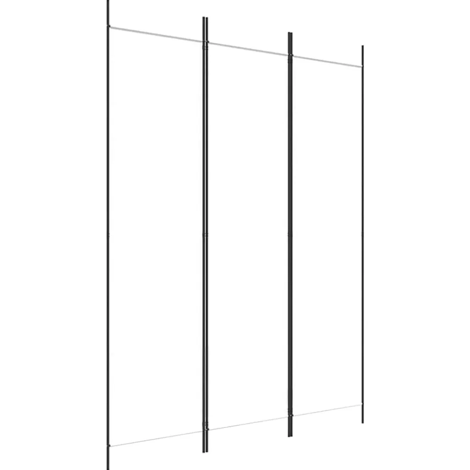 vidaXL Kamerscherm met 3 panelen 150x200 cm stof wit, foto 4