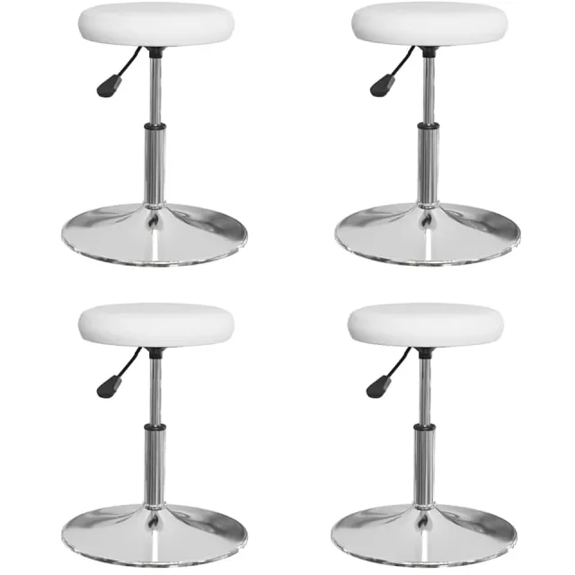 vidaXL Eetkamerstoelen 4 st kunstleer wit