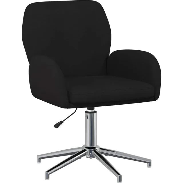 vidaXL Draaistoel - Stof - 54 - x - 58 - x - 90 - cm - Zwart