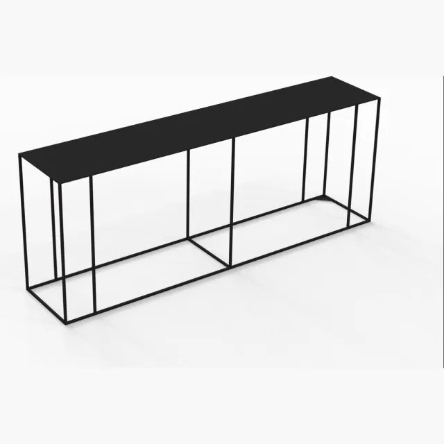 Stainiq ® Metalen sidetable - wandtafel | mat zwart | metaal | 170 x 35 x 65 cm