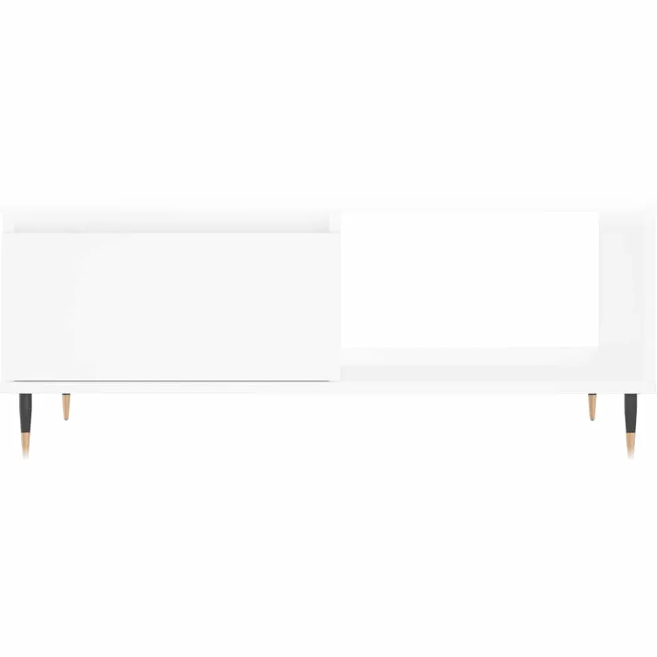 vidaXL Salontafel 90x50x36,5 cm bewerkt hout wit
