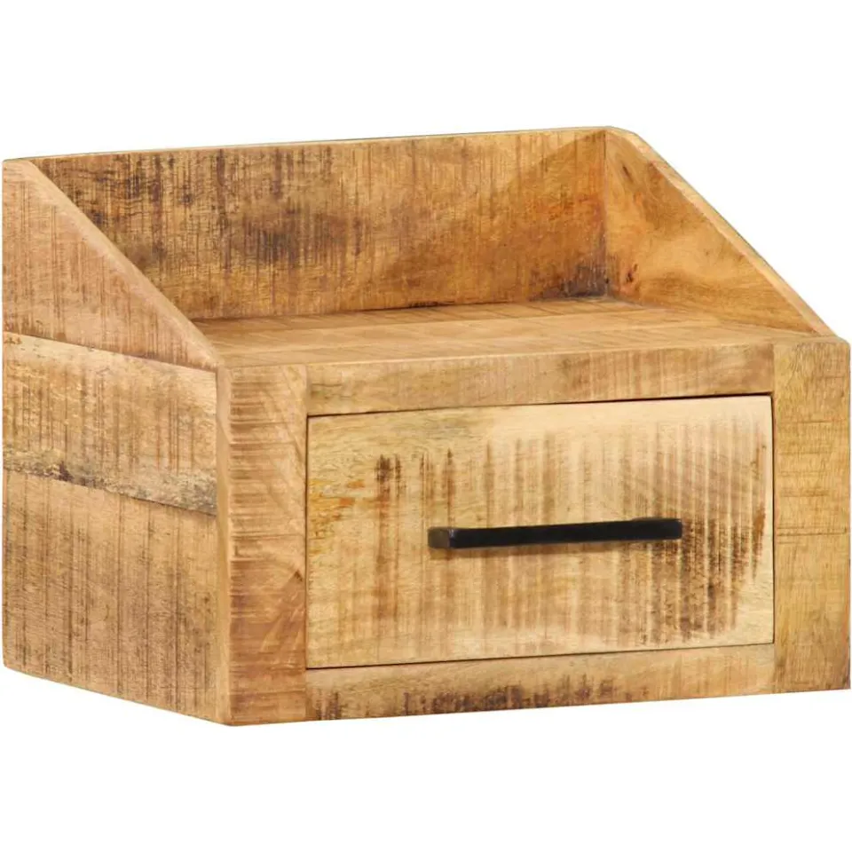 vidaXL Nachtkastje met lade Bruin 40 x 30 x 30 cm Massief Mango Hout, foto 3
