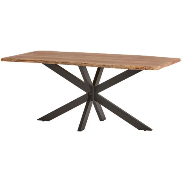 MySons Nijwie Eettafel Felix 240 cm Kruispoot Acacia - Naturel | Meubelplaats