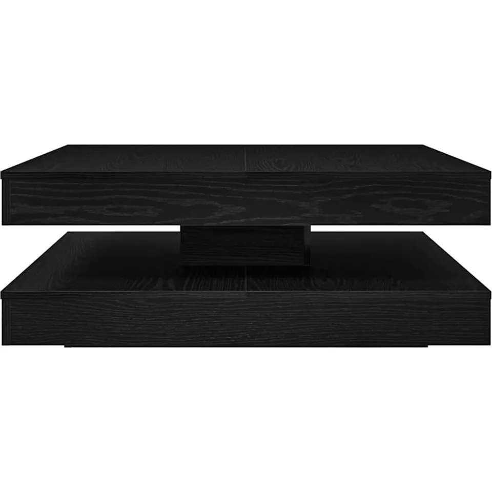 vidaXL Salontafel 360 graden draaibaar 90x90x34,5 cm zwart eikenkleur, foto 4