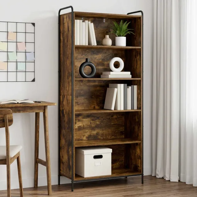 vidaXL Boekenkast 55,5 x 33 x 174 cm Bewerkt hout Gerookt eiken, foto 2
