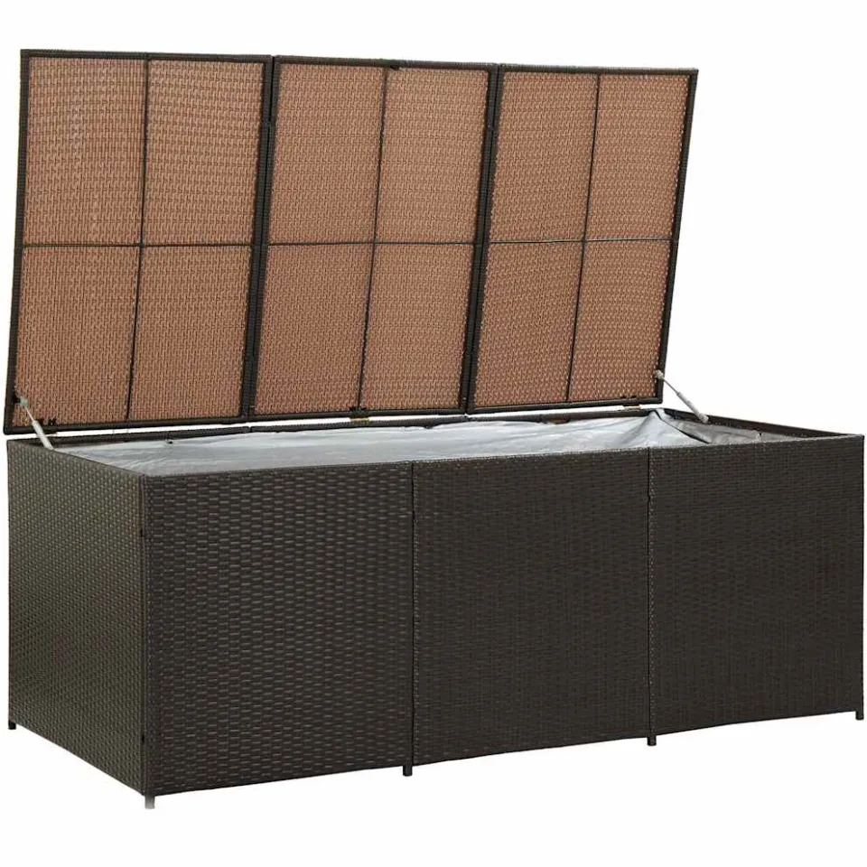 vidaXL Tuinbox 180x90x70 cm poly rattan bruin