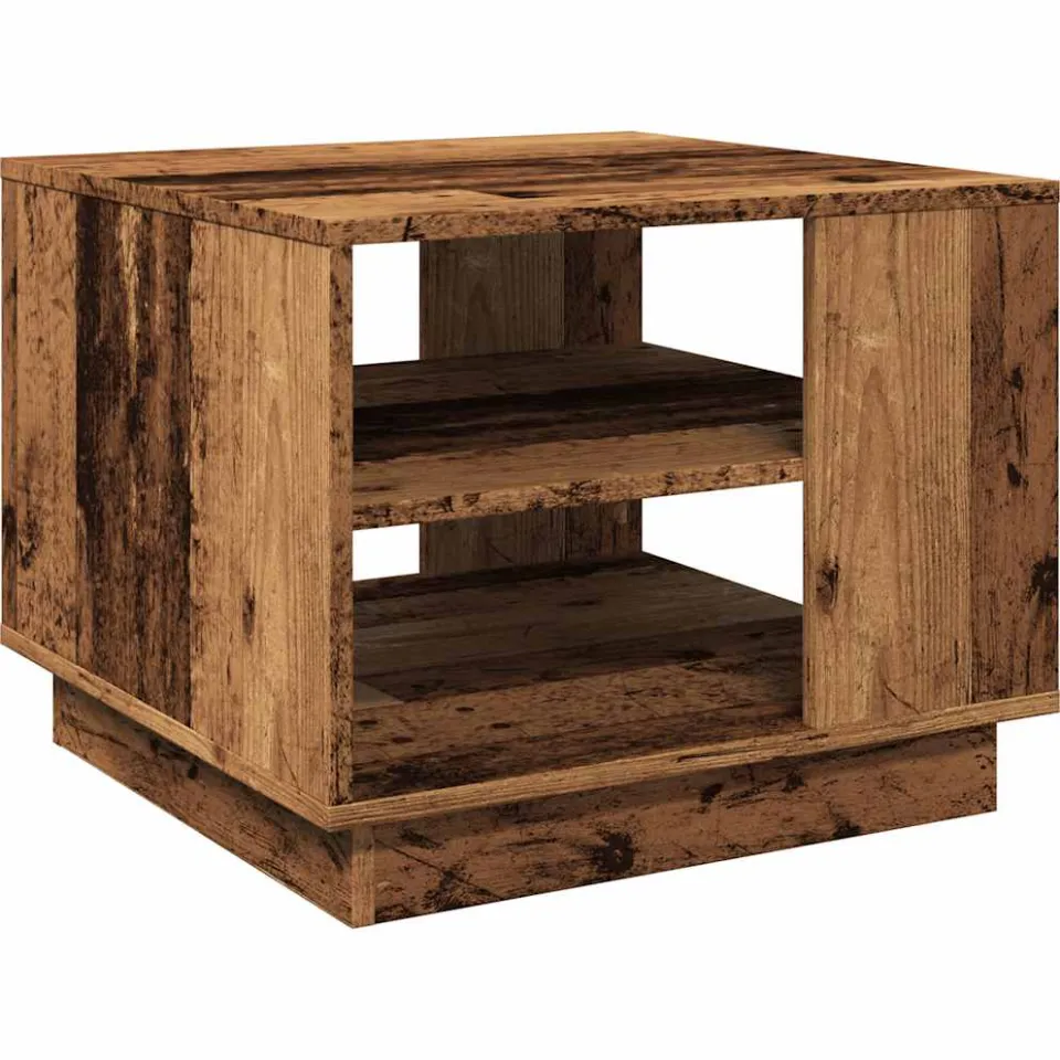vidaXL Salontafel 55x55x42 cm bewerkt hout oud houtkleurig Bruin
