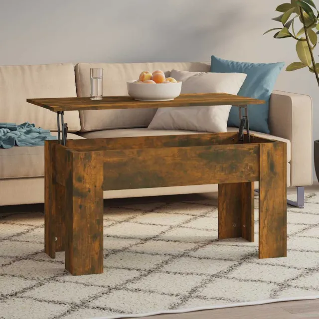 vidaXL Salontafel 101x49x52 cm bewerkt hout gerookt eikenkleurig, foto 2