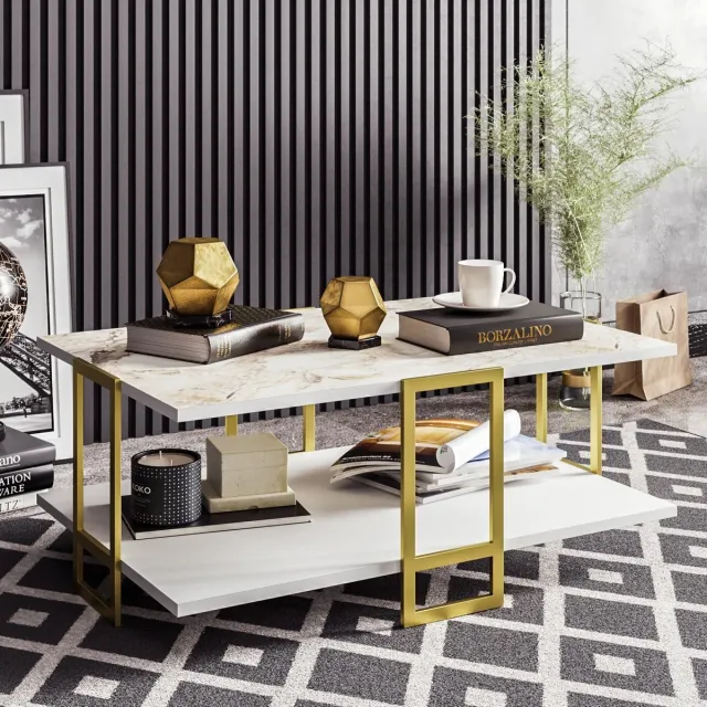Skye Decor Asir - Koffietafel - Goud - 91,5 x 36,6 x 61,5 cm
