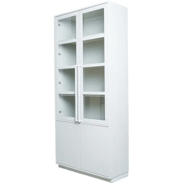 DÉJA Living Vitrinekast Montego - Beige Eiken - 100 x 40 x 220 cm