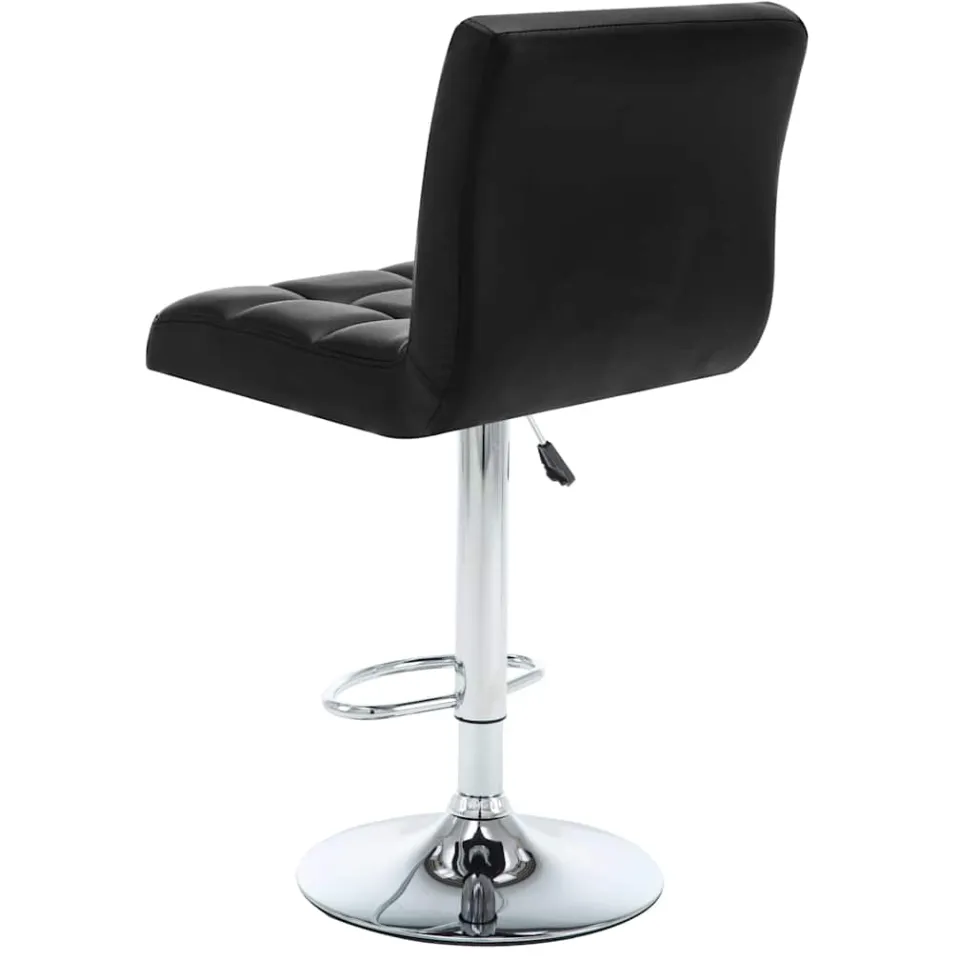 vidaXL Barstoelen 2 st kunstleer zwart, foto 4