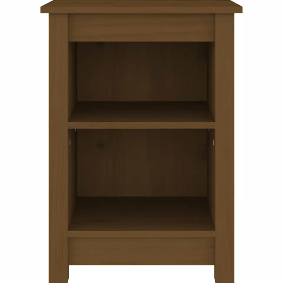 vidaXL Nachtkastje 40x35x55 cm massief grenenhout honingbruin