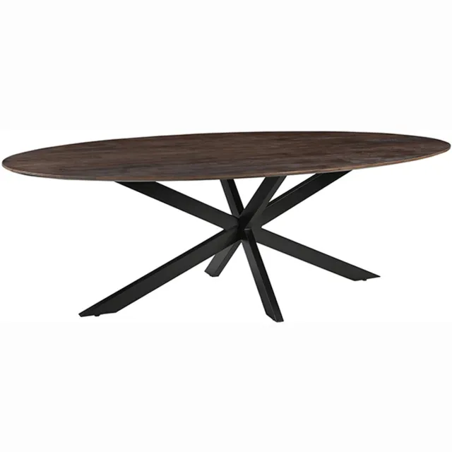 LABEL51 James Eetkamertafel - Bruin - Hout - 160 cm - Ovaal
