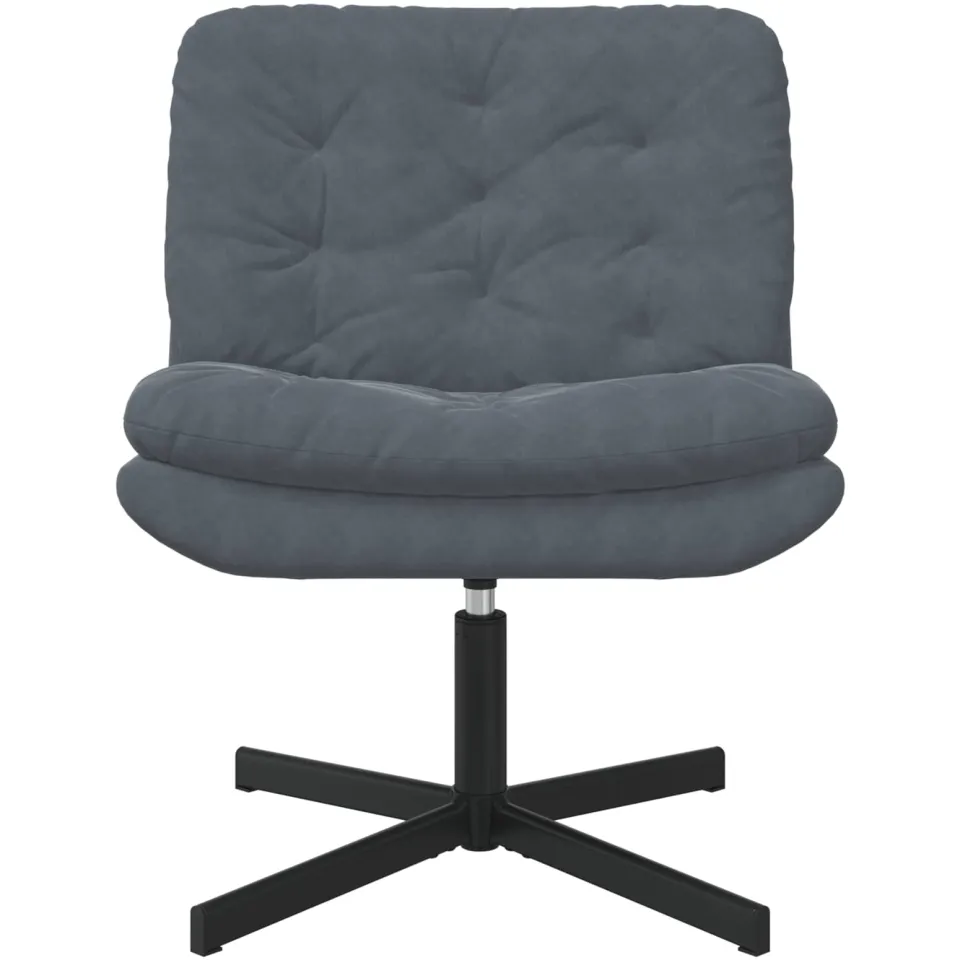 vidaXL Draaibare Relaxstoel Donkergrijs 63 x 75 x 76 cm Fluweel grijs, foto 2