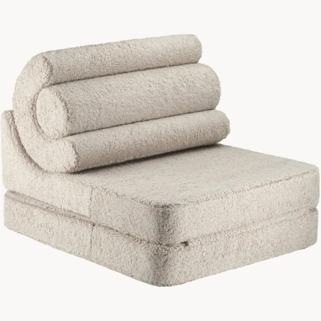 Wigiwama Handgemaakte teddy vouwstoel Flipster Beige