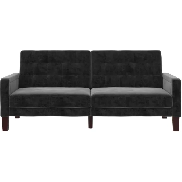 Notio Living Porter-Slaapbank - 3-zits - Grijs Fluweel Fluweel Grijs