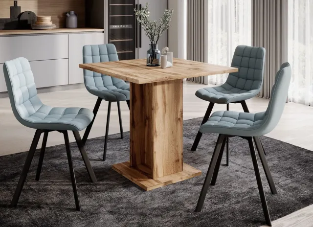MEUBELLA Eetkamertafel Swen - Eiken - 80 cm Bruin