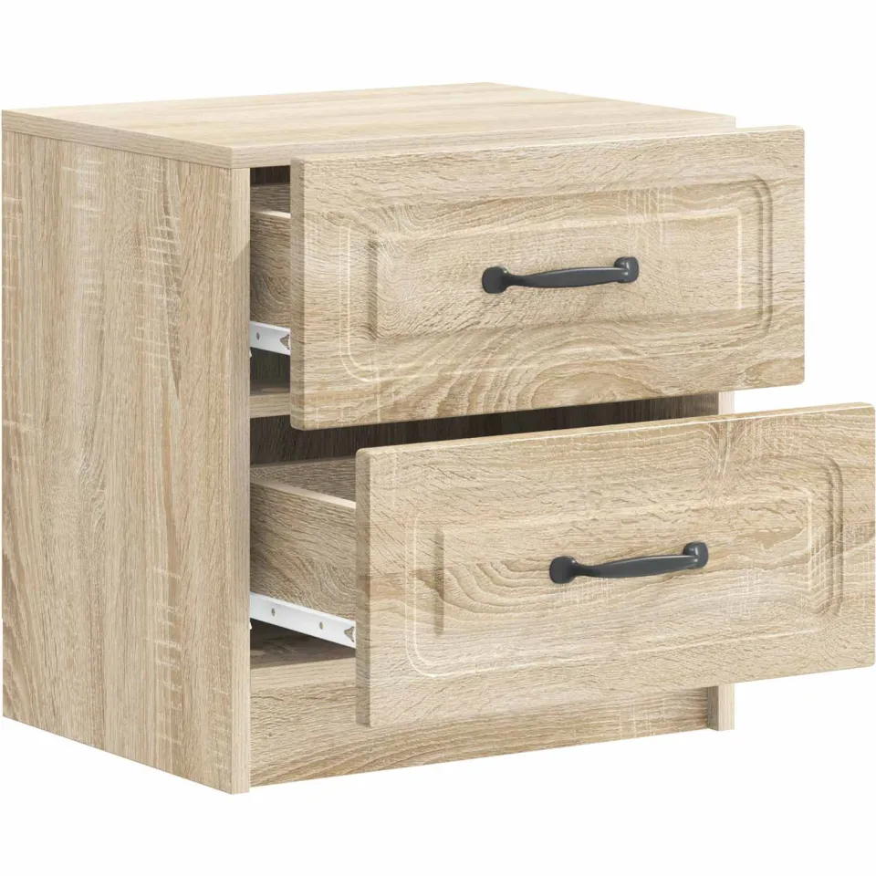 vidaXL Nachtkastje Sonoma Eiken 43 x 34,5 x 44,5 cm Bewerkt hout, foto 3