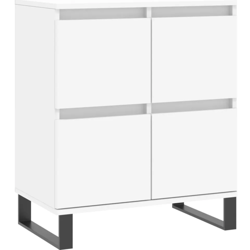 vidaXL Dressoirs 2 st bewerkt hout wit, foto 4
