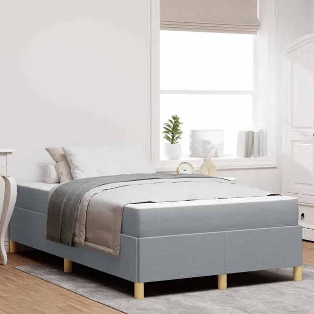 vidaXL Bedframe Lichtgrijs 120 x 190 cm Stof