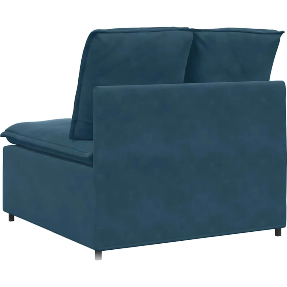 vidaXL Modulaire bank middenmodule met kussens 100 cm blauw, foto 4