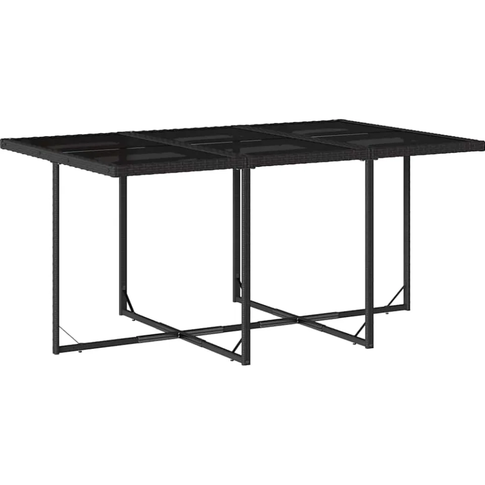 vidaXL 11-delige Tuinset met kussens poly rattan zwart, foto 4