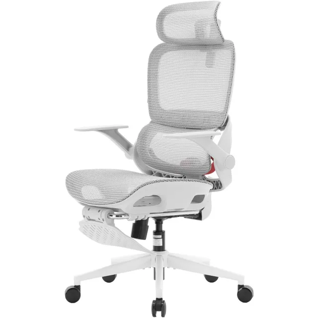 Sihoo B100 Ergonomische Bureaustoel met Voetsteun - Adaptieve Dynamische Lumbale Steun - Ademende Mesh - Ophoudbare Armsteunen - Grijs Grijs - voetsteun