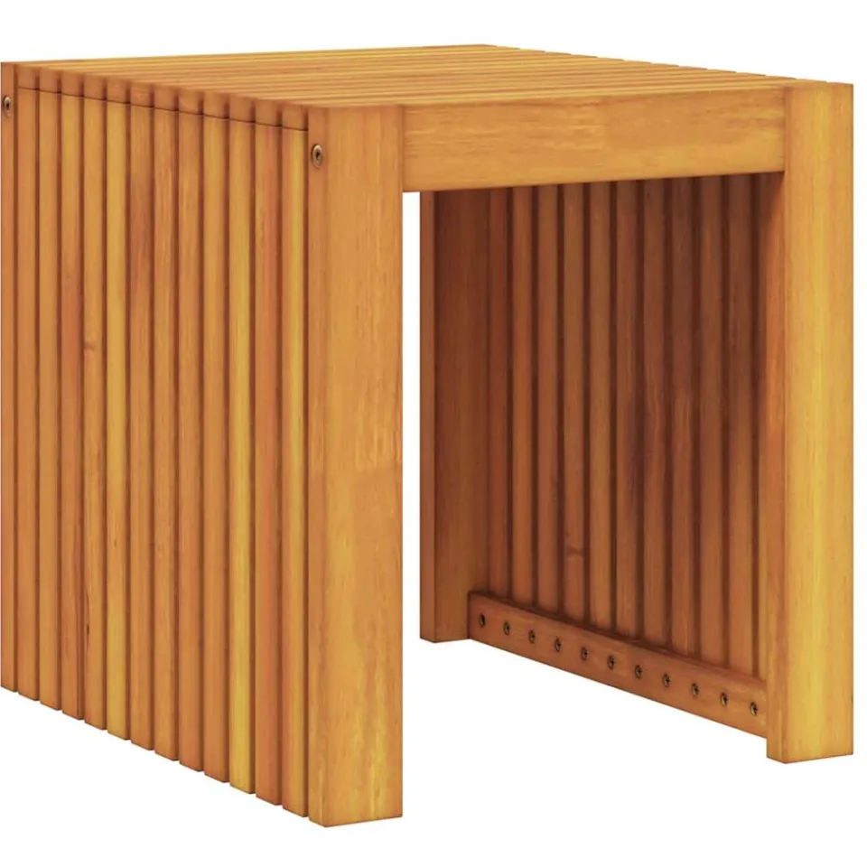 vidaXL Bijzettafel Olie naturel 43 x 36 x 40 cm Massief Teakhout Bruin