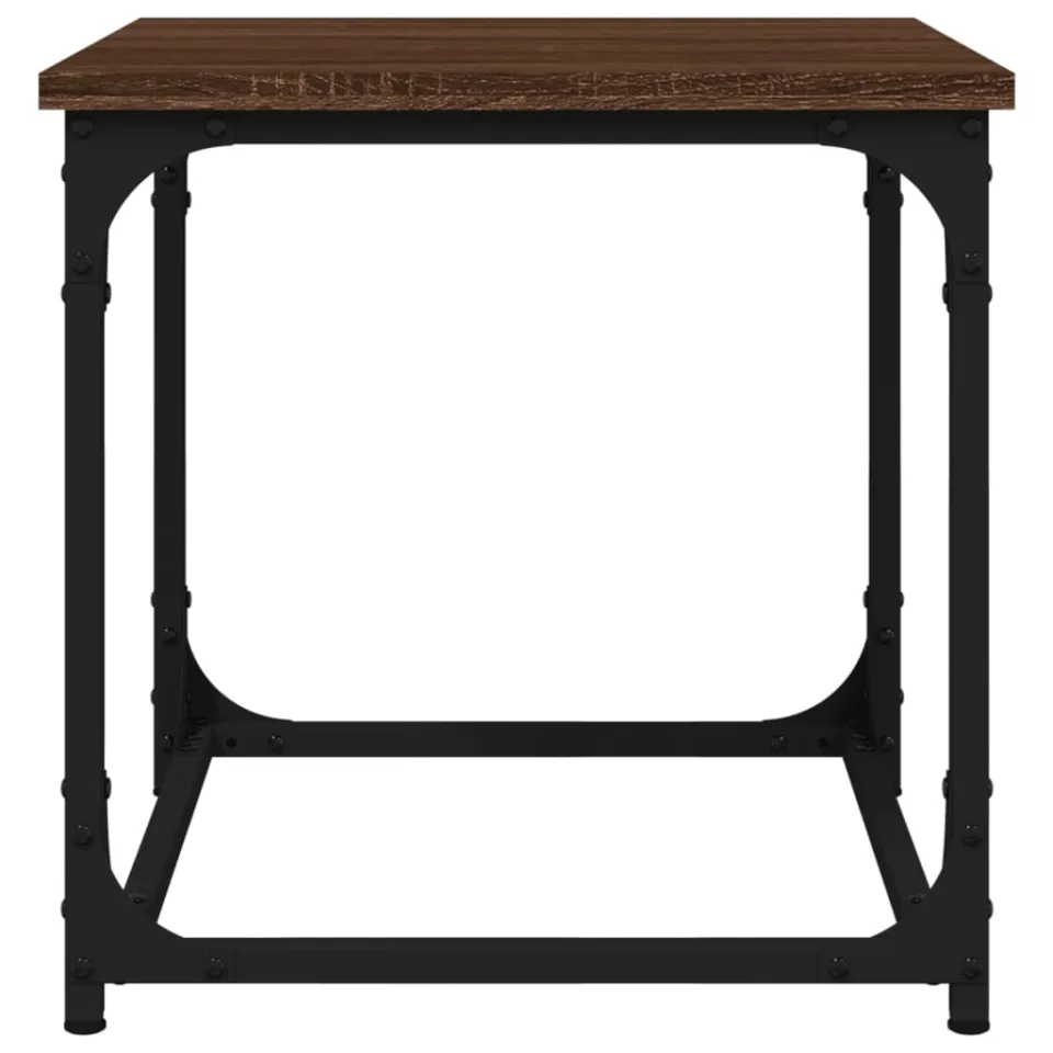 vidaXL Bijzettafel 40x40x40 cm bewerkt hout bruin eikenkleur, foto 4