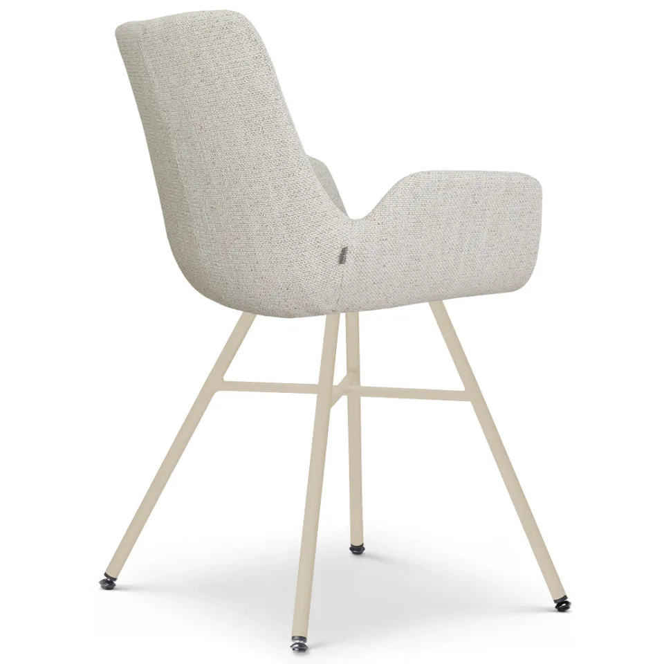 Nolon Noa-Eef eetkamerstoel beige gemêleerd - beige onderstel, foto 4