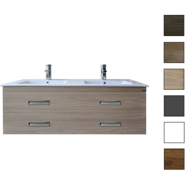Sanicare Q2 Belluno badkamermeubelset eiken Wit Chroom