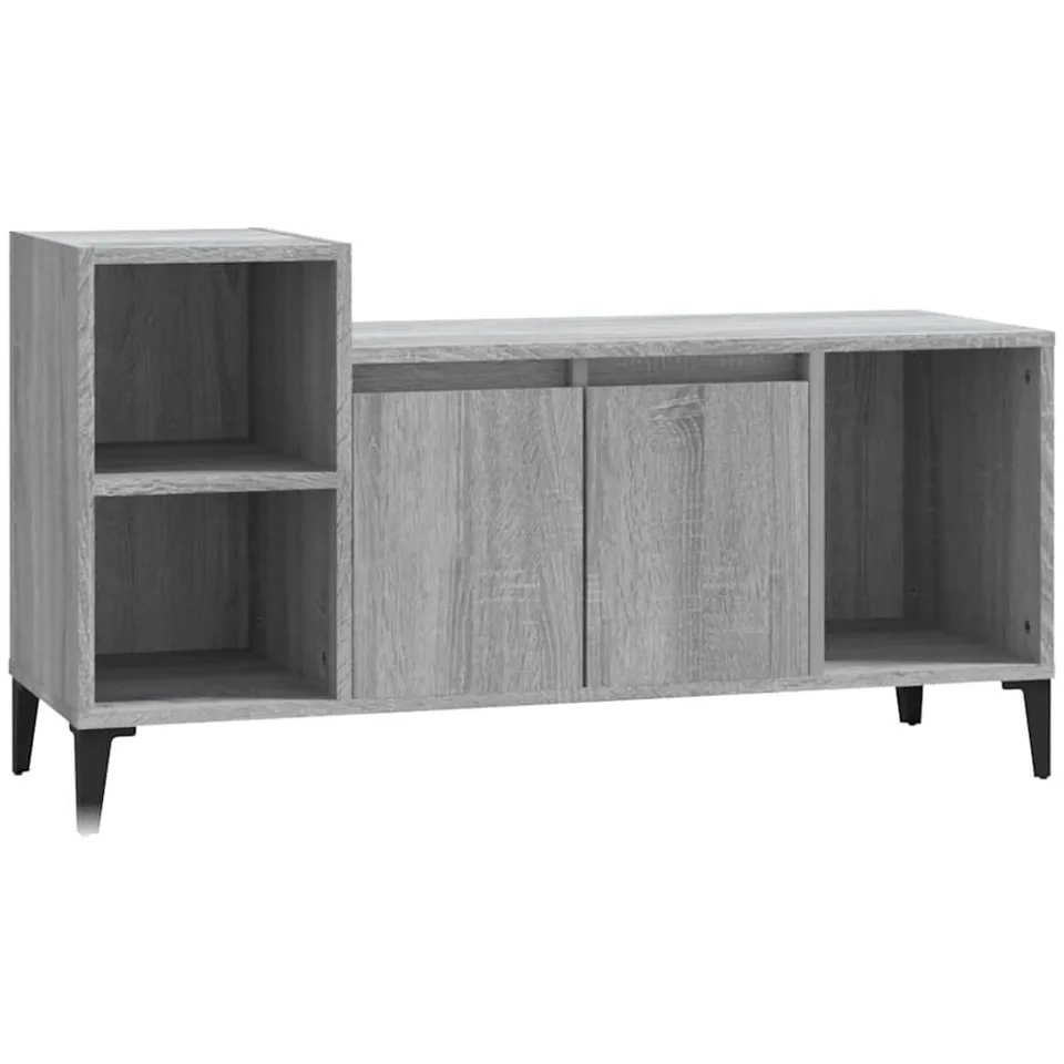 vidaXL Tv-meubel 100x35x55 cm bewerkt hout grijs sonoma eikenkleurig