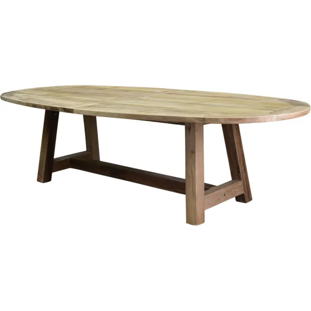 AVH-Collectie Kingston dining tuintafel 280x130xH77 cm teak Bruin / Terre