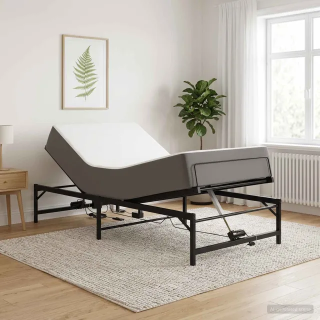 vidaXL Elektrisch Verstelbaar Bedframe Zwart 90 x 200 cm Staal