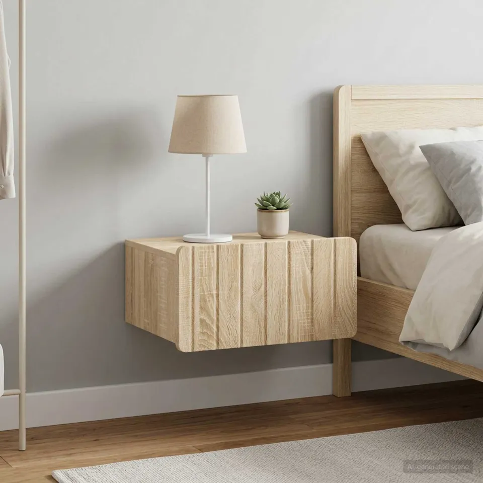 vidaXL Wandbeugel Bedkast 2 st Sonoma Eiken 49 x 34,5 x 24 cm, foto 4