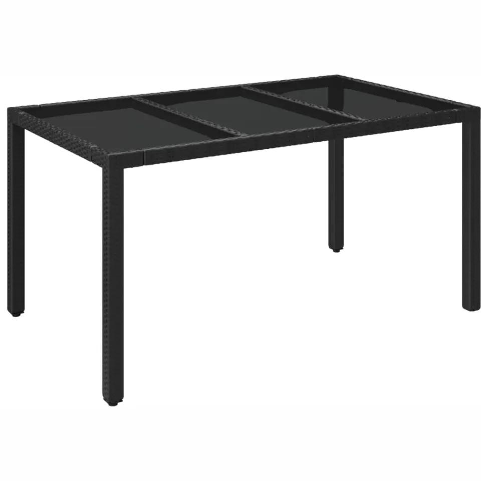 vidaXL 7-delige Tuinset met kussens poly rattan zwart, foto 4