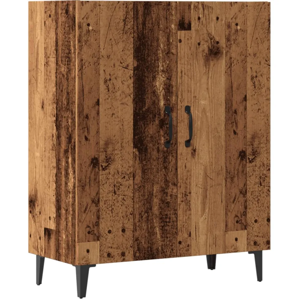 vidaXL Dressoir 70x34x90 cm bewerkt hout oud houtkleurig bruin, foto 3