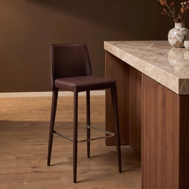 Starfurn Barkruk Isa - Paars - 44x41x107 cm