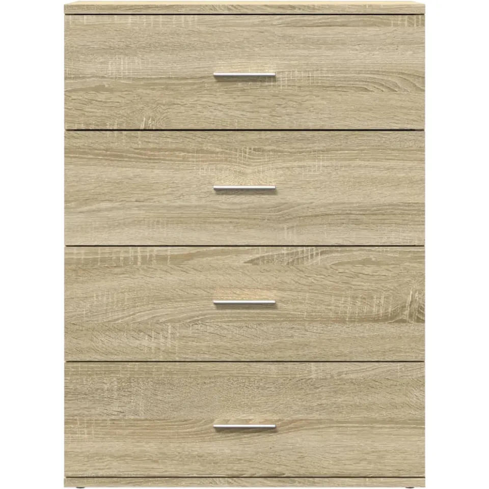 vidaXL Dressoir 60x39x80 cm bewerkt hout sonoma eikenkleurig, foto 4
