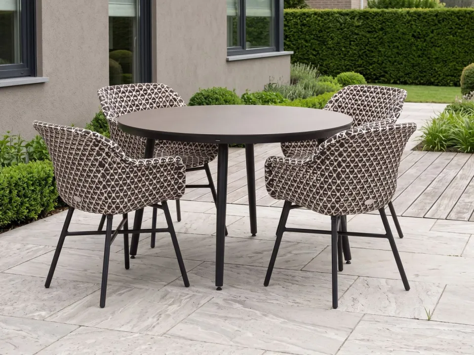 Hartman tuinmeubelen Hartman Delphine/Sophie Studio ø128cm dining tuinset 5-delig, foto 4