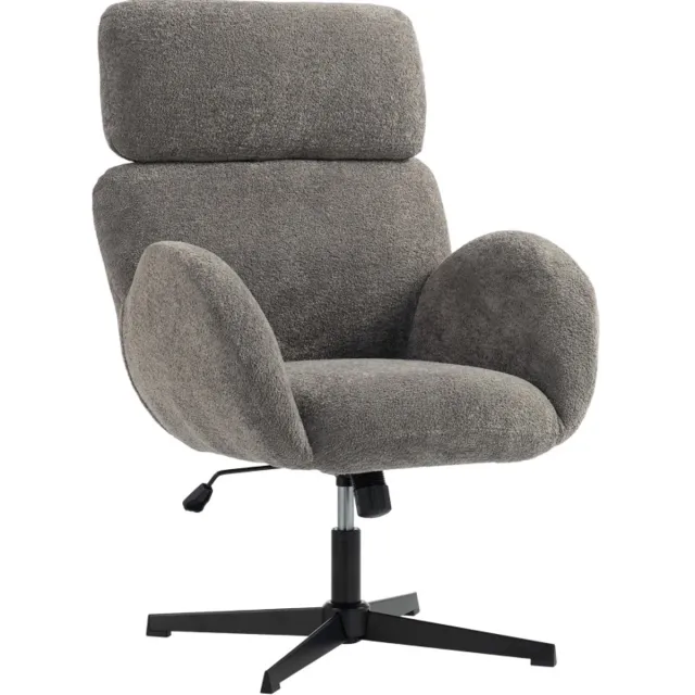 STILVORA Bureaustoel 67 X 68 X 103 Tot 113 Cm - Ergonomische Hoge Rugleuning Met Verstelbare Hoofdsteun En Armleuningen - Voor Thuiswerk En Kantoor - Stof Grijs