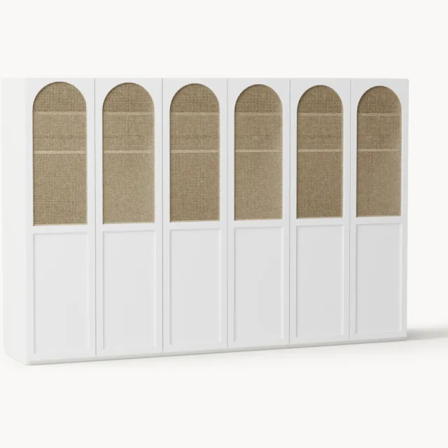 Westwing Collection Modulaire draaideurkast Jeanne, 300 cm breed, diverse opties Wit