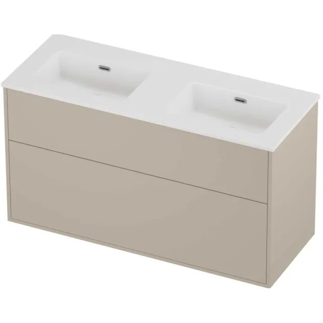 Proline Tribute Badmeubelset Porselein Elegant 120x46x67 cm Glans Wit Soft Linen Beige
